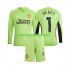 Camisola Manchester United De Gea 1 Guarda-redes Criança Equipamento Primeiro 2023-2024 Manga Comprida